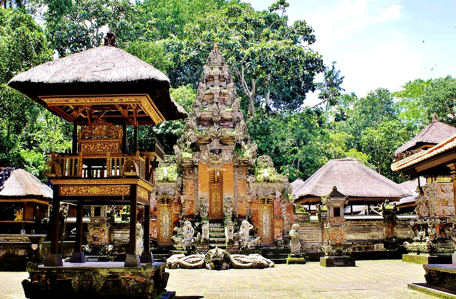 Temples in Ubud Bali with Traditional Balinese Architecture
